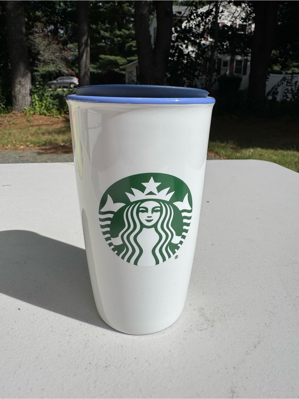 Starbucks Disney Magic Kingdom White Travel Ceramic Tumbler